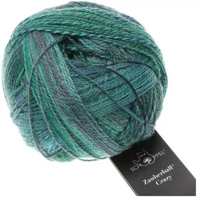 Crazy Zauberball 4ply 100gms 2542 Cool Botanical Garden