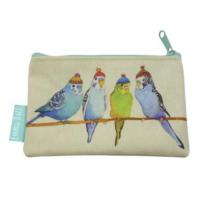 Budgies In Beanies Purse Pu11